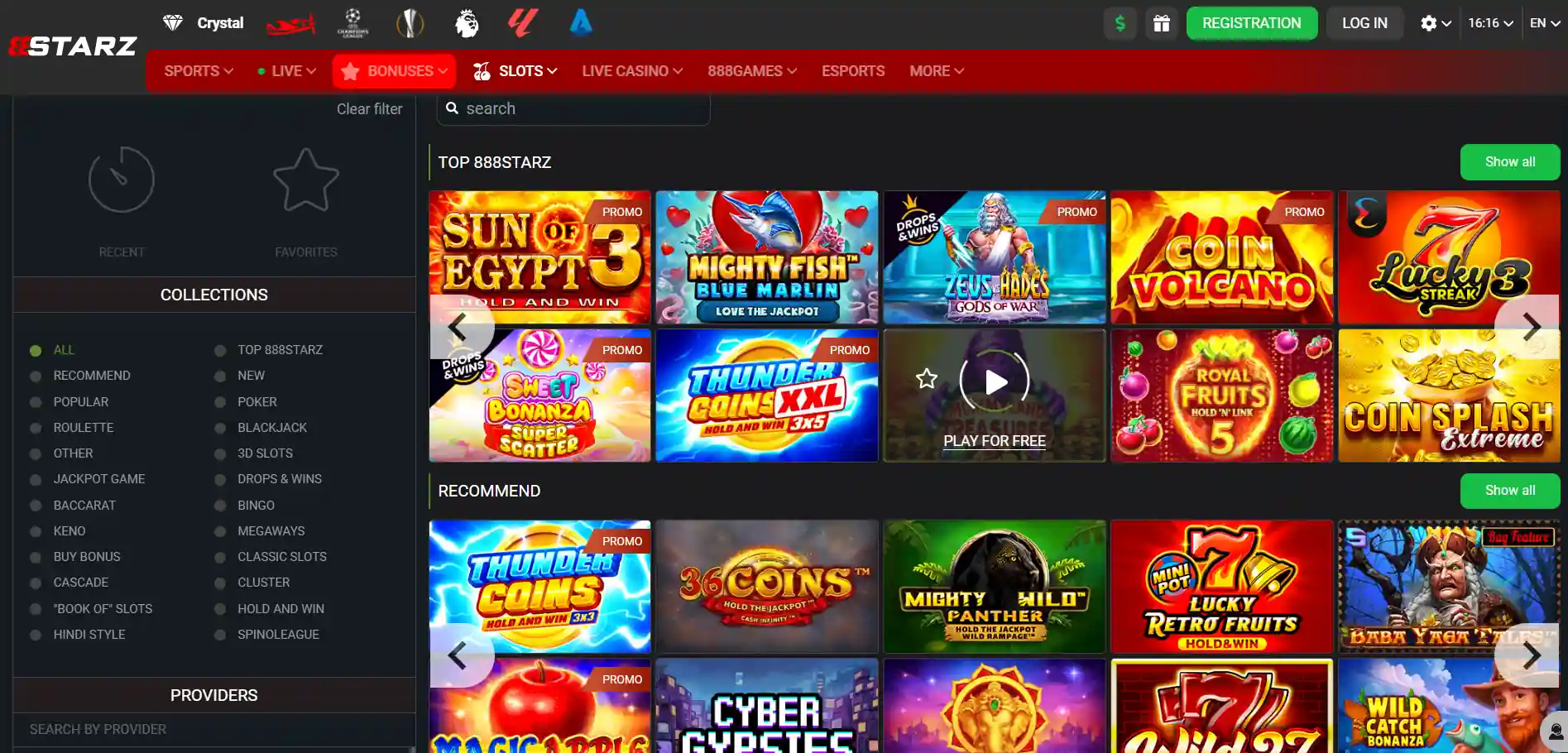 888starz Casino-Spiele